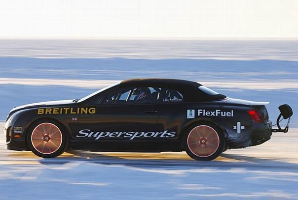 Juha Kankkunen erreicht 330,695 km/h (205,48 mph) im Bentley